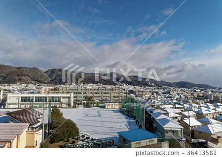 池田市5月山雪景 36413581