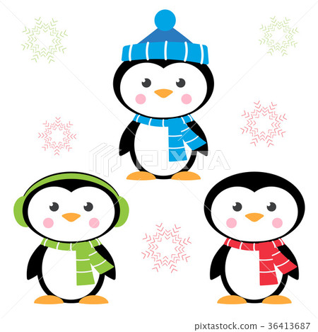 cartoon penguins isolated on white cartoon penguins isolated on white 36413687