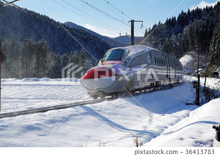 Winter Tazawako Line Akita Shinkansen Komachi 36413783
