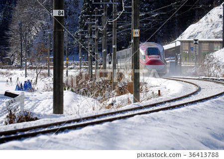 Winter Tazawako Line Akita Shinkansen Komachi 36413788