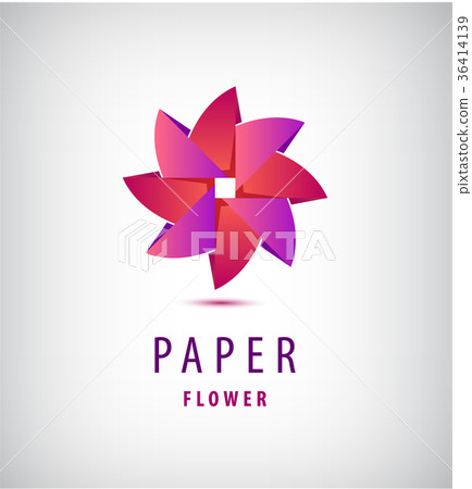 Vector abstract origami 3d flower, logo. Use for 36414139