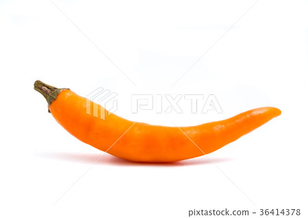 Fresh Yellow chili papper on white background. Fresh Yellow chili papper on white background. 36414378