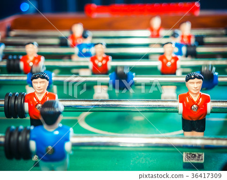 table football soccer game kicker . Cropped image 36417309