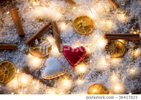 Hearth shape and cinnamon with lemon 36417825