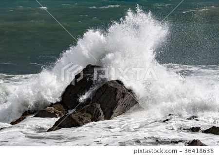 coastal Sea Storm tempest big wave 36418638