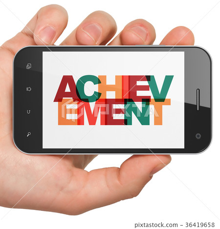 Studying concept: Hand Holding Smartphone with 36419658