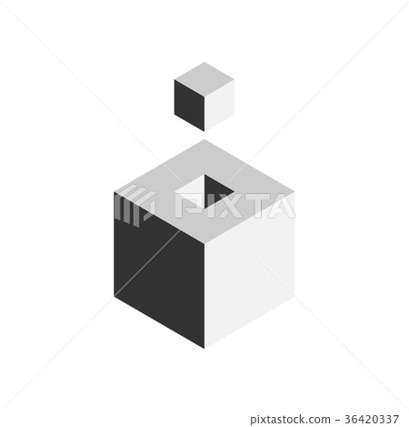 Solution design element concept. Block of 3D cubes Solution design element concept. Block of 3D cubes 36420337