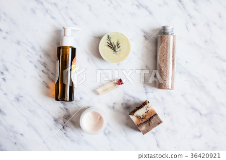 Organic cosmetic flat lay 36420921