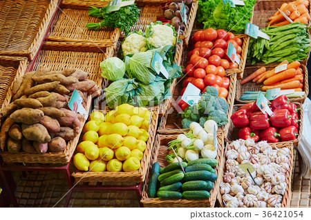 Exotic fruits on farmer market  36421054