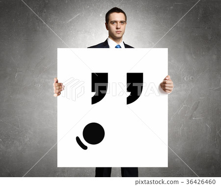 Man show banner with upset smiley Man show banner with upset smiley 36426460