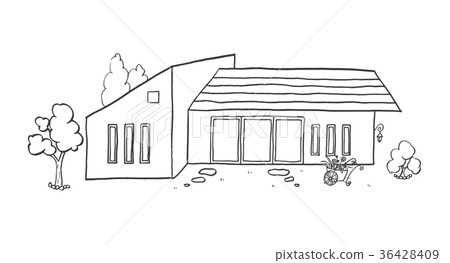 平房(線條圖)*提供彩色版本 平房(線條圖)*提供彩色版本 36428409