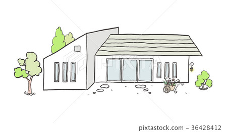 一層房子*提供無色線條圖版本 36428412