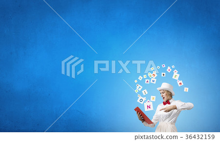 Girl with red book 36432159