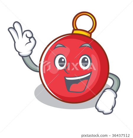 Okay Christmas ball character cartoon 36437512