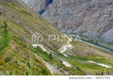 Road of Pass Katu-Yaryk. Altai Republic. Russia 36437765