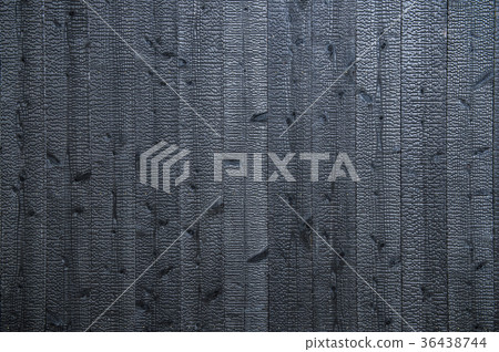 Baked cedar board fence 36438744