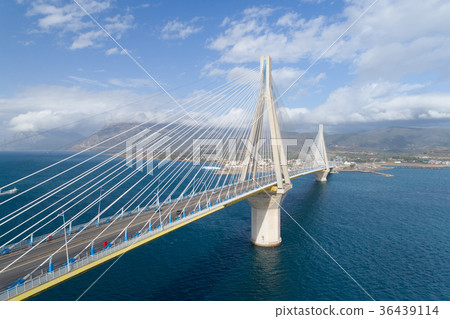 aerial view of the Charilaos Trikoupis bridge Rio aerial view of the Charilaos Trikoupis bridge Rio 36439114