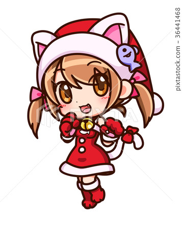 貓耳朵聖誕老人_ C _紅色×棕色頭髮 貓耳朵聖誕老人_ C _紅色×棕色頭髮 36441468
