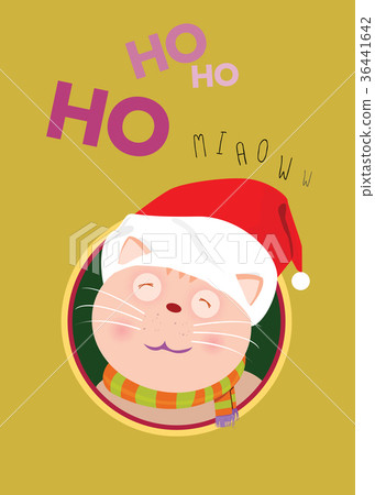 Santa Cat say HO HO for Christmas and New Year 36441642