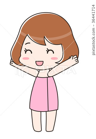 A woman who wraps a bath towel 36441714