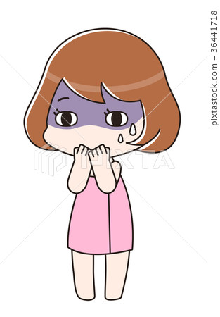 Shocked woman wrapped in bath towel 36441718