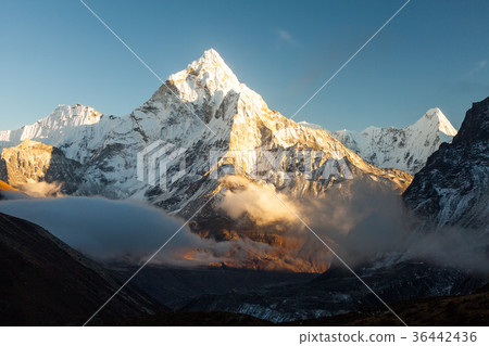 Ama Dablam (6856m) peak near the village of 36442436