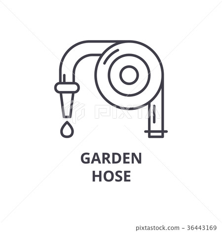 garden hose line icon, outline sign, linear symbol garden hose line icon, outline sign, linear symbol 36443169