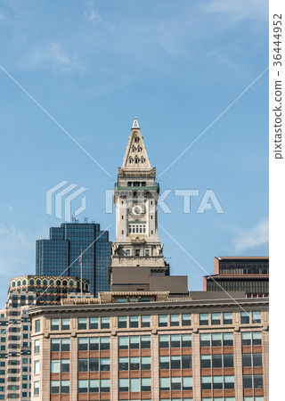 View of the historic Custom House skyscraper clock 36444952