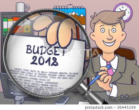 Budget 2018 through Magnifier. Doodle Design. Budget 2018 through Magnifier. Doodle Design. 36445299