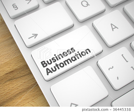 Business Automation - Text on White Keyboard Business Automation - Text on White Keyboard 36445338