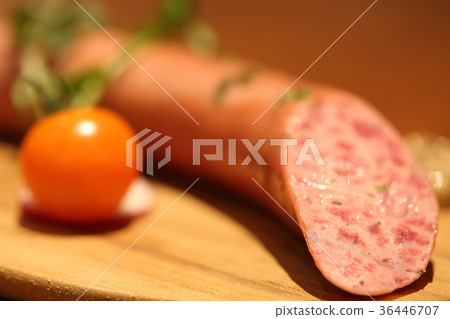 Sausage cooking boiled Sausage cooking boiled 36446707