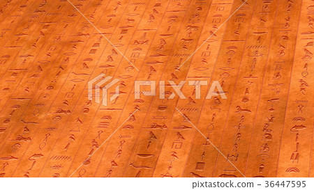 Egyptian Hieroglyphs Ancient Stone Wall Egyptian Hieroglyphs Ancient Stone Wall 36447595