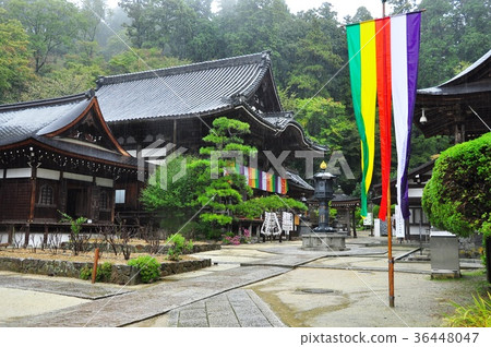 Main temple and Kaizan hall in Okadera mountain in Nara prefecture 36448047