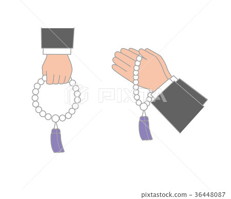 A hand holding a rosary. A hand holding a rosary. 36448087