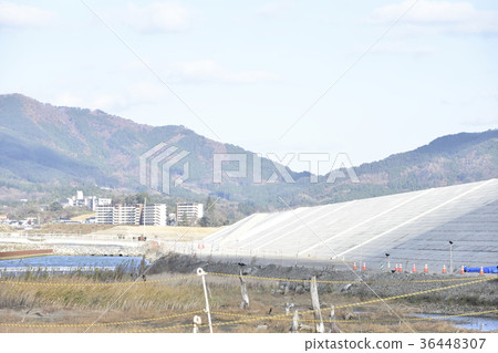 陸前高田市防波堤17秋季 照片素材 圖片 圖庫