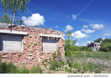 rural landscape with old farm ruins rural landscape with old farm ruins 36448342