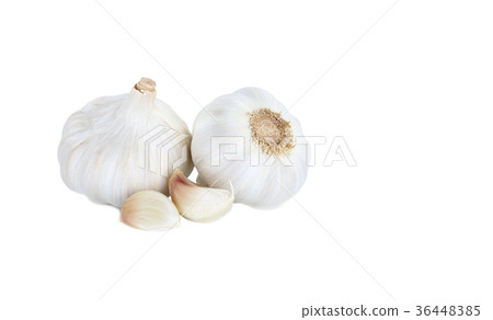 Fresh garlic isolated on white background 36448385