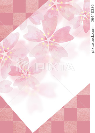 櫻桃樹水彩格仔的圖案 36448386