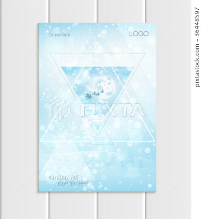 Vector brochure A5 or A4 format silhouette Santa Vector brochure A5 or A4 format silhouette Santa 36448597