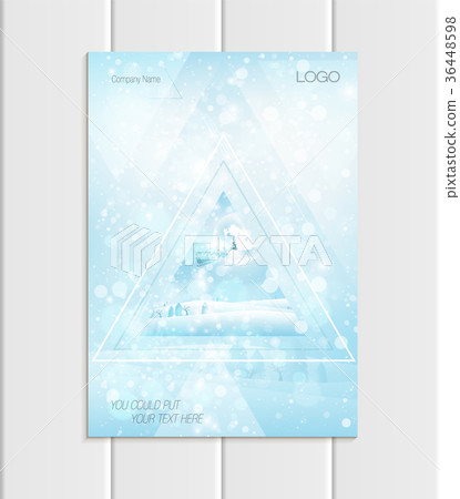 Vector brochure A5 or A4 format silhouette Santa 36448598