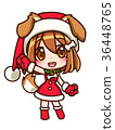 Inu耳朵Santa _ B _紅色×棕色頭髮 36448765
