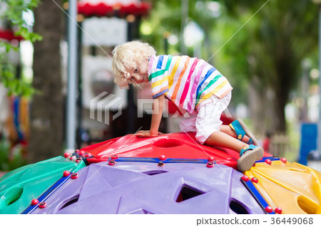 Child on school playground. Kids play. Child on school playground. Kids play. 36449068