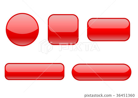 Red buttons. Collection of matted shaped signs 36451360