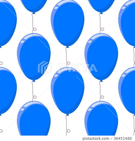 Blue balloons. Seamless pattern - Stock Illustration [36451480] - PIXTA