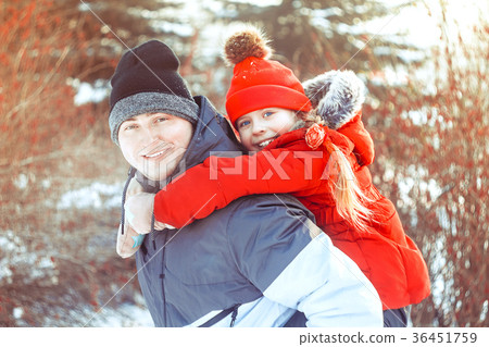 dad with daughter in the winter dad with daughter in the winter 36451759