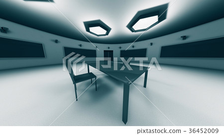 Modern High Security Interrogation Room CCTV Cams 36452009