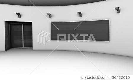 Modern High Security Interrogation Room CCTV Cams 36452010