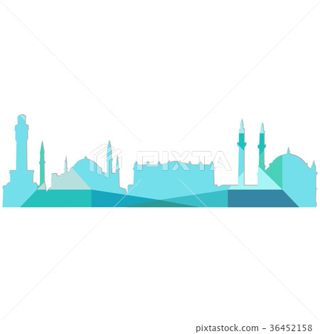 Landscape city silhouette 36452158