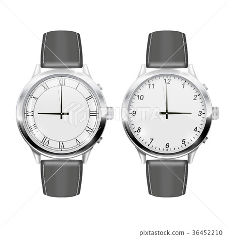 Men wrist watches. With gray leather band 36452210