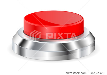 Red push button with metal base - Stock Illustration [36452370] - PIXTA
